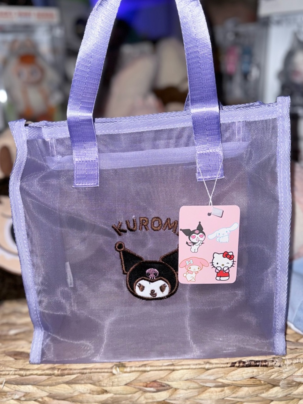 Sanrio Kuromi Mesh Tote Bag – Lavender Mini Tote (Licensed)